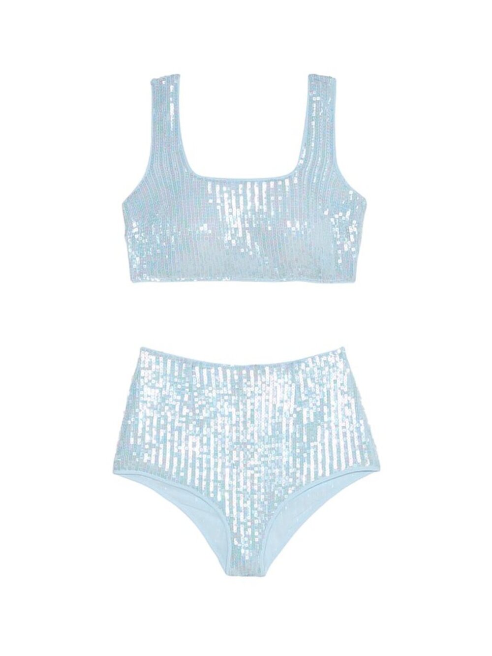 Victoria's Secret Sequin Shimmer Bra Top & High-Waist Short Set in size XS